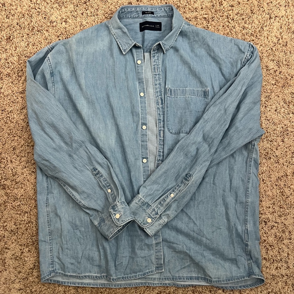XXL Denim Abercrombie Button Shirt